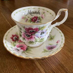 Beautiful vintage Royal Albert cup and saucer Flower of the month of March